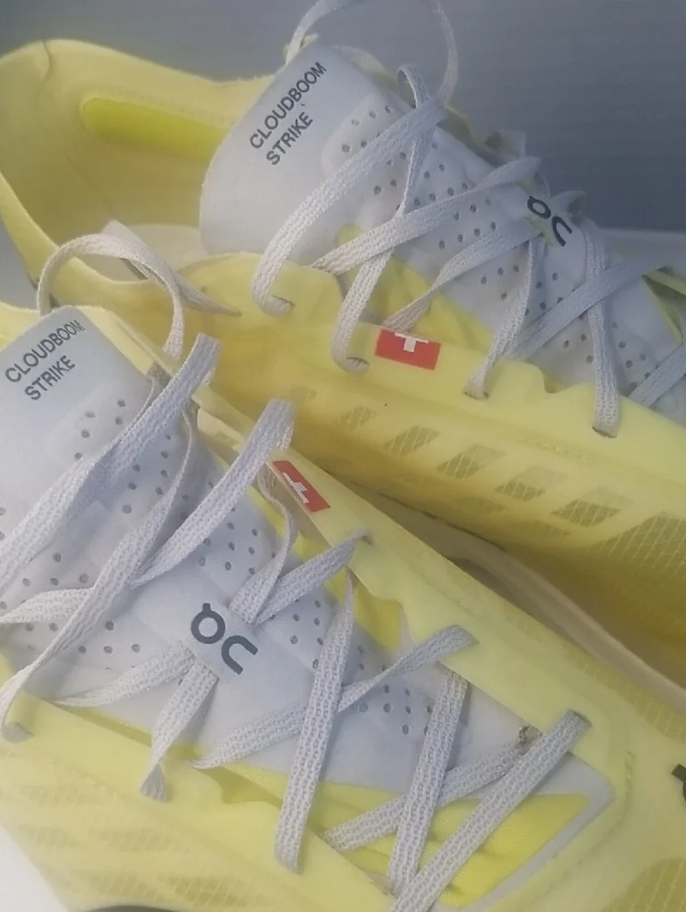 On Running Cloudboom Strike Yellow/White Men's Racing Shoes
